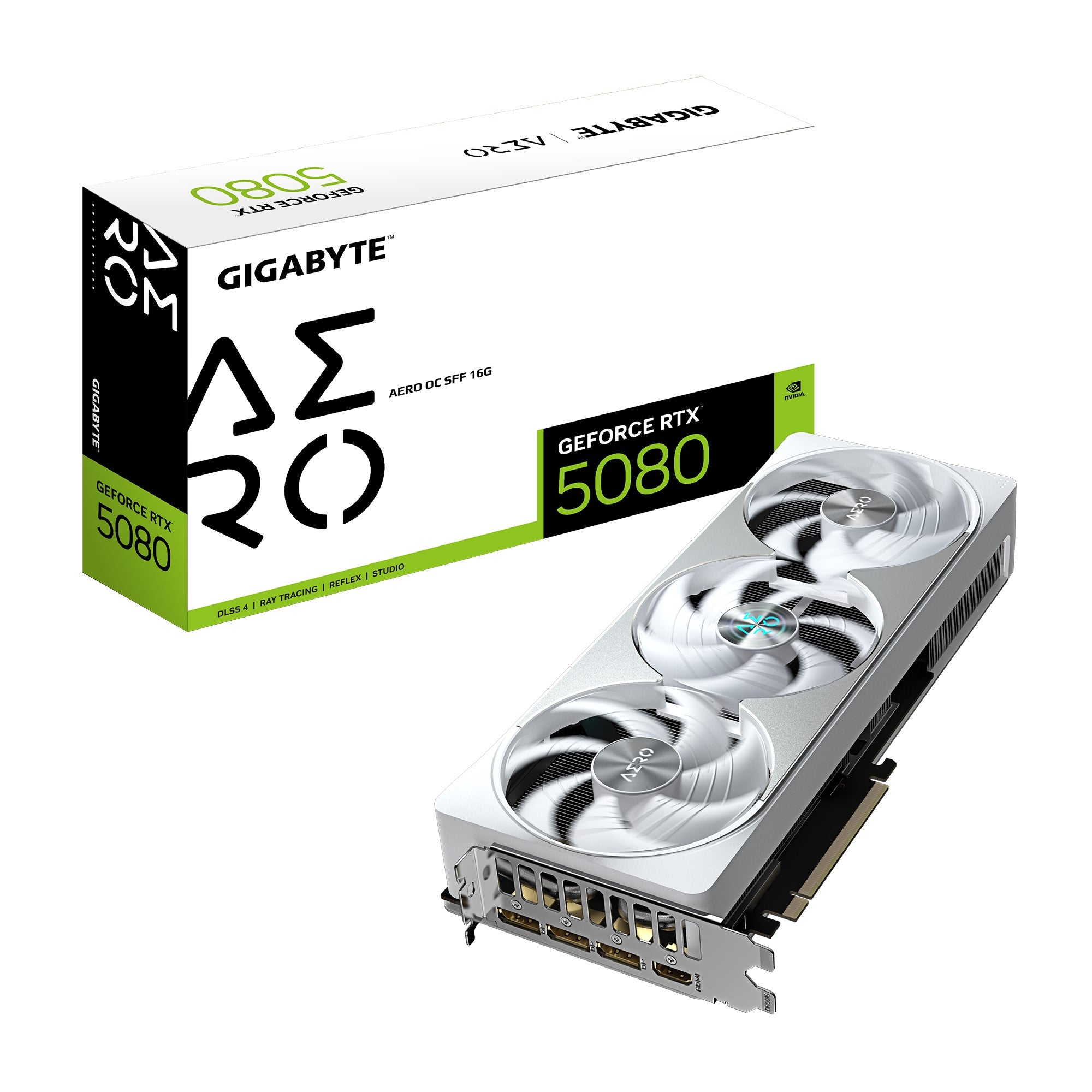 Gigabyte RTX 5080 AERO OC SFF 16GB Gaming GPU - NVIDIA Blackwell Gigabyte