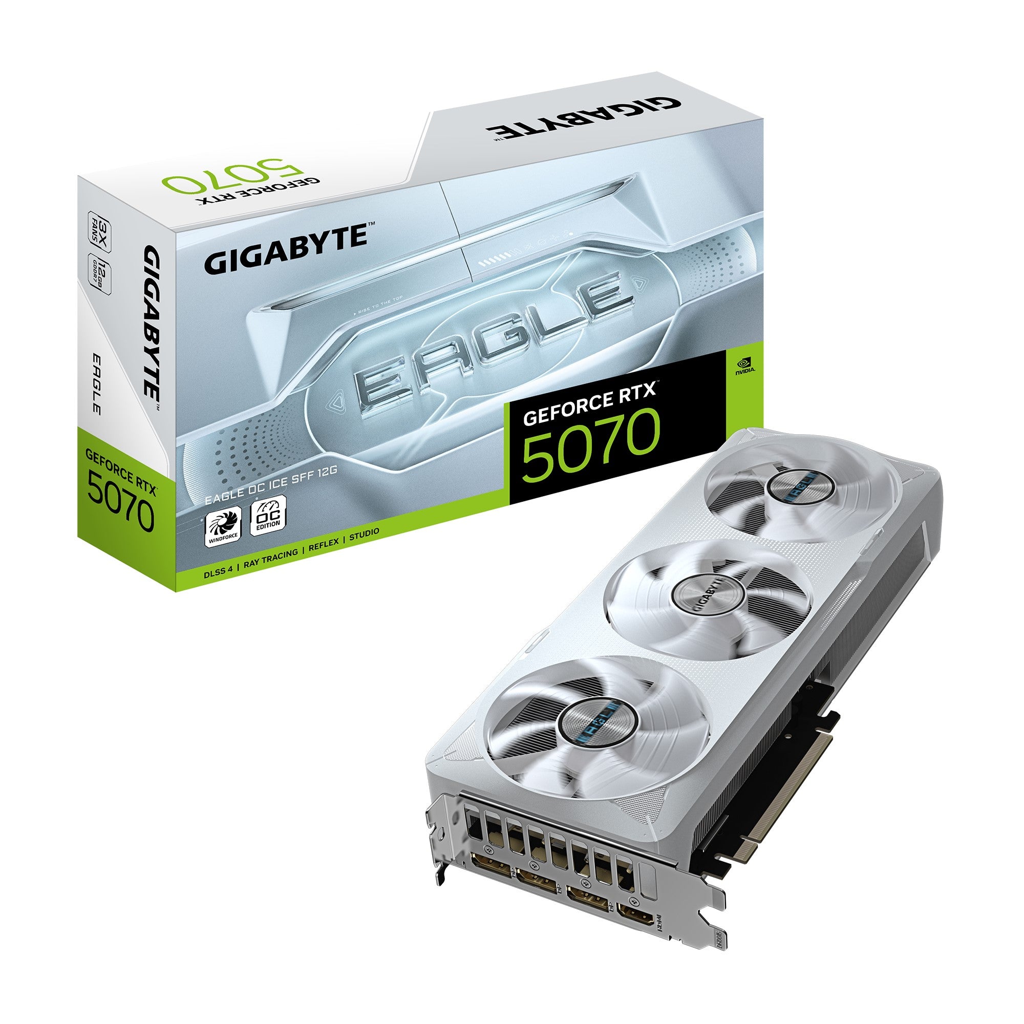 Gigabyte RTX 5070 EAGLE OC ICE SFF 12G GPU for Compact Gaming PCs Gigabyte