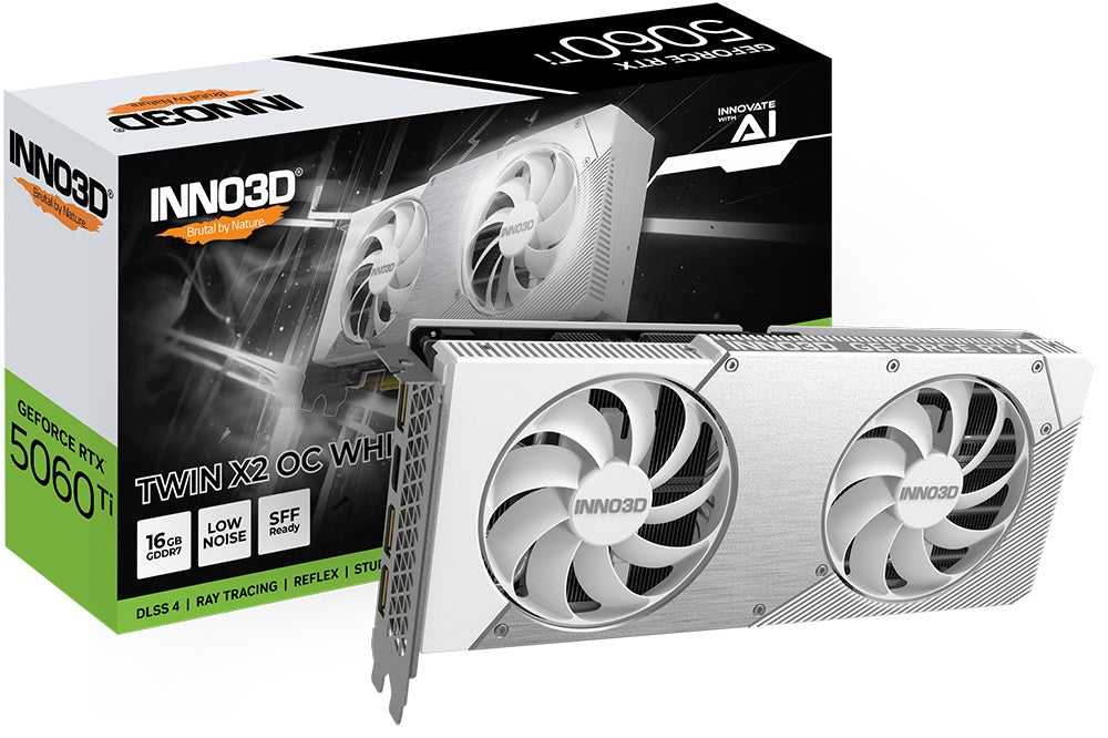 INNO3D GeForce RTX 5060 Ti OC White 16GB GDDR7 Gaming GPU INNO3D