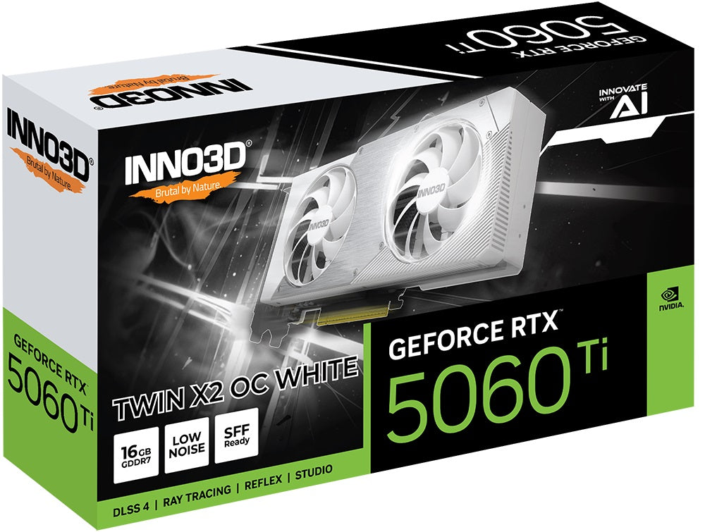 INNO3D GeForce RTX 5060 Ti OC White 16GB GDDR7 Gaming GPU INNO3D