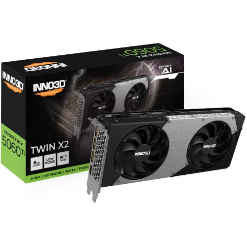 INNO3D nVidia GeForce RTX 5060 Ti TWIN X2 8GB GDDR7, 2572MHz Boost Clock, RAM 28Gbps, 3xDP, 1xHDMI, 250x116x41