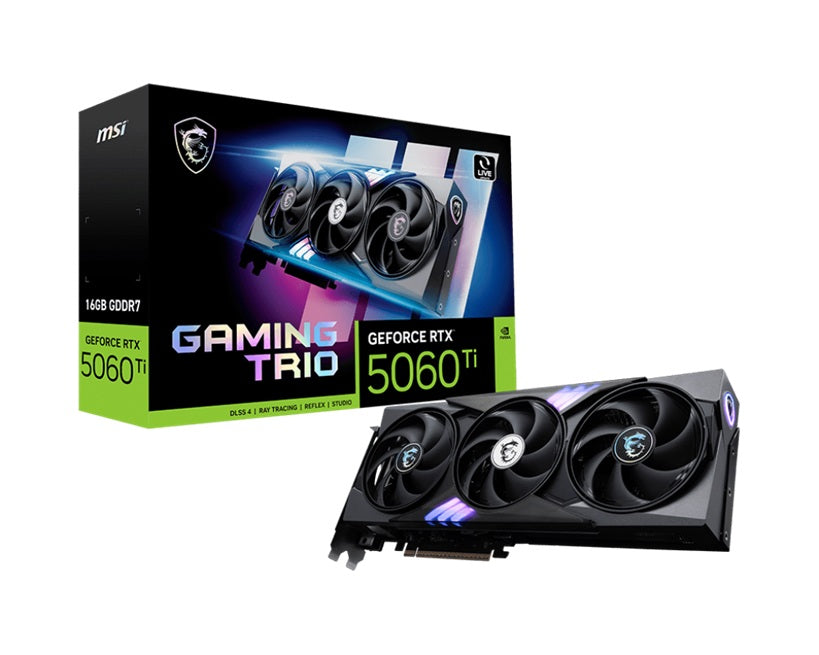 MSI GeForce RTX 5060 Ti 16GB GDDR7 Gaming TRIO Graphics Card MSI