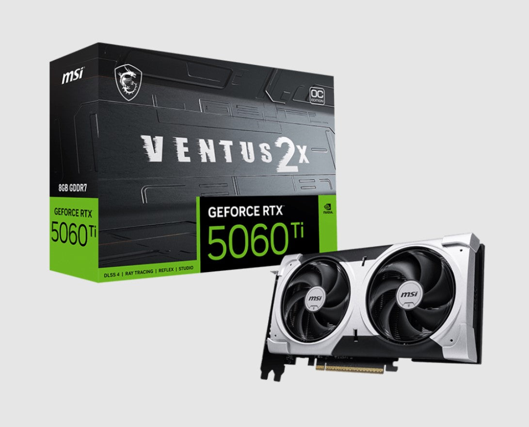 MSI GeForce RTX 5060 Ti VENTUS 2X OC PLUS 8GB GDDR7 Gaming GPU MSI