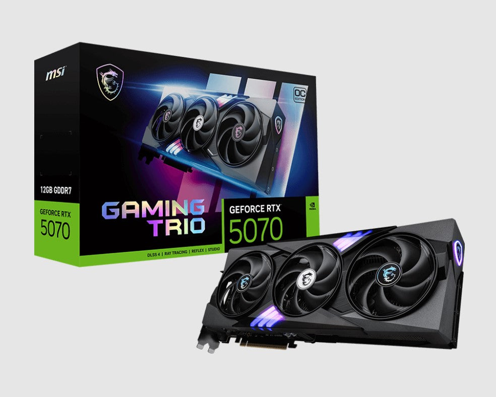 MSI GeForce RTX 5070 GAMING TRIO OC 12GB GDDR7 Gaming GPU MSI