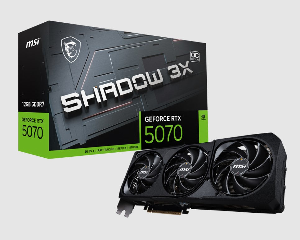 MSI GeForce RTX 5070 SHADOW 3X OC 12GB Gaming Graphics Card MSI