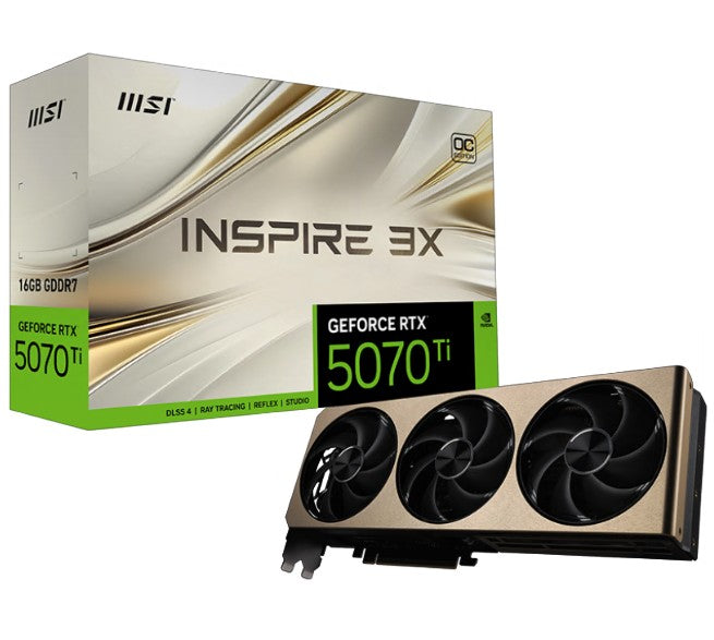 MSI GeForce RTX 5070 Ti 16GB OC Gaming GPU - INSPIRE 3X MSI
