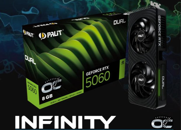 Palit RTX 5060 INFINITY 2 OC 8GB GDDR7 Gaming GPU Palit