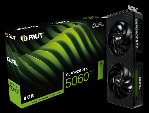 Palit RTX 5060 Ti DUAL 8GB GDDR7 Graphics Card - High Performance Gaming Palit