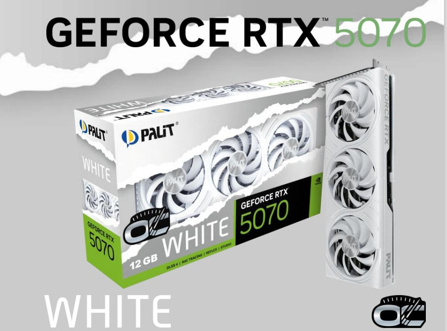 Palit GeForce RTX 5070 White OC 12GB GDDR7 Gaming Graphics Card Palit