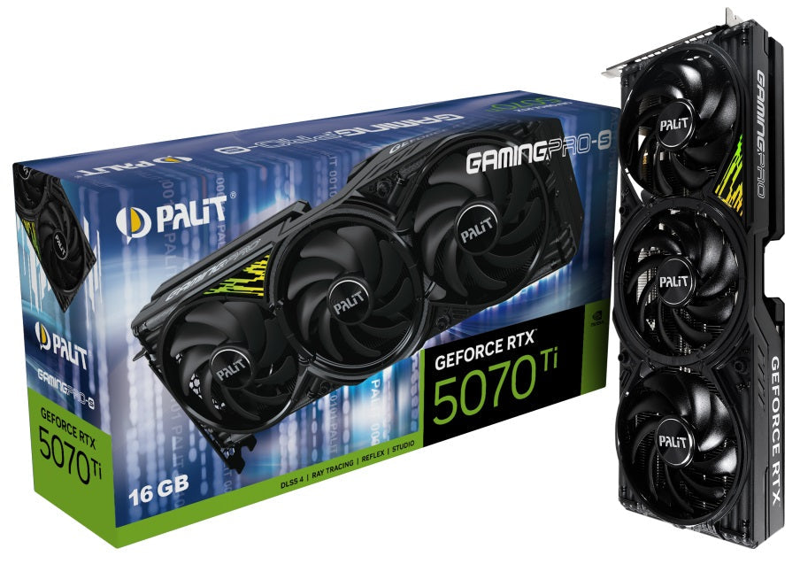 Palit RTX 5070 Ti GamingPro-S 16GB GDDR7 Graphics Card for 4K Gaming Palit