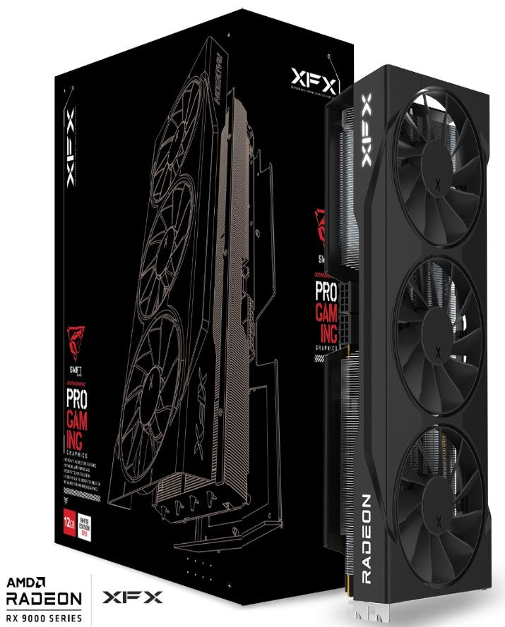 XFX Swift AMD Radeon RX 9070GRE Triple Fan Gaming Edition with 12GB GDDR6 HDMI 3xDP, AMD RDNA™ 4 (RX-97GRE29B7