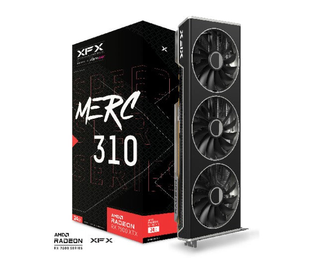 XFX Speedster MERC310 AMD Radeon™ RX 7900XTX BLACK Gaming Graphics Card with 24GB GDDR6, AMD RDNA™ 3 (RX-79XMERCB9) XFX