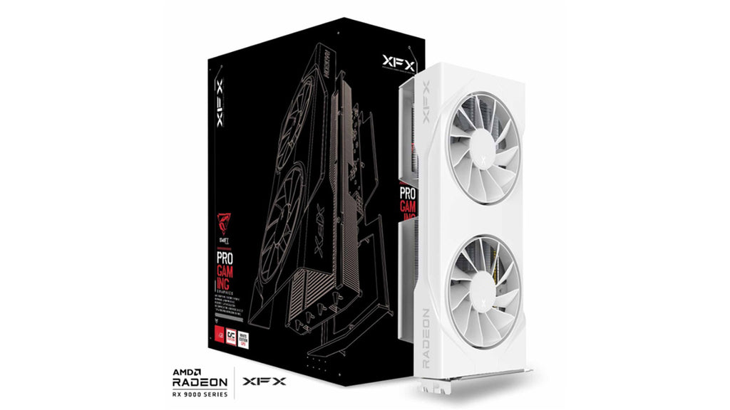 XFX Swift AMD Radeon RX 9060XT OC White Gaming GPU 16GB GDDR6 XFX