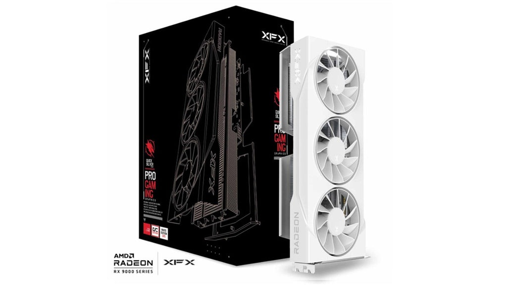 XFX Swift AMD Radeon RX 9060XT OC White Gaming Graphics Card 16GB GDDR6 XFX