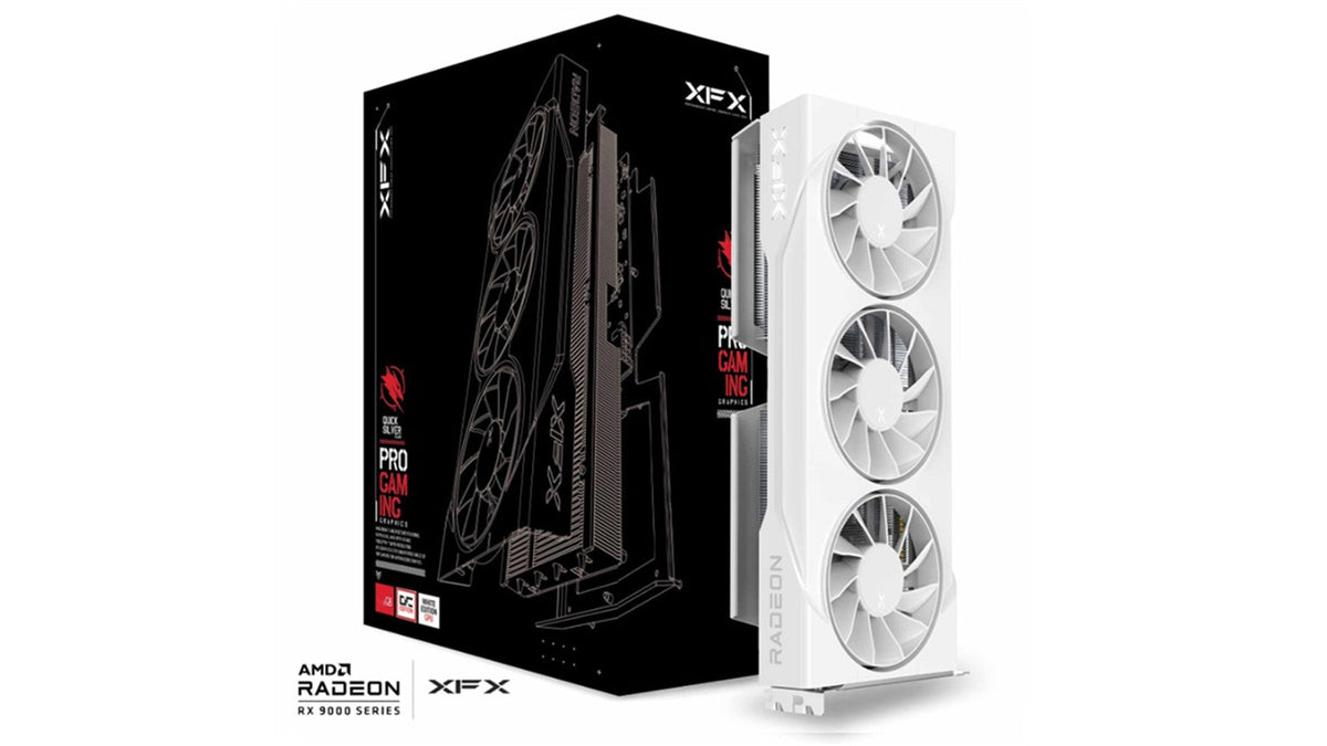XFX Swift AMD Radeon RX 9060XT OC White Gaming Graphics Card 16GB GDDR6 XFX