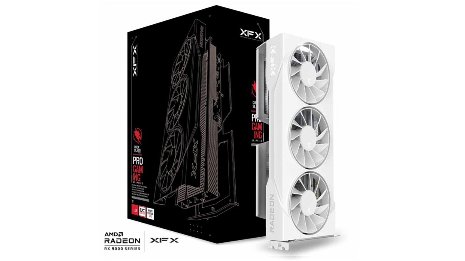 XFX Swift AMD Radeon RX 9060XT OC White Gaming Graphics Card 16GB GDDR6 XFX