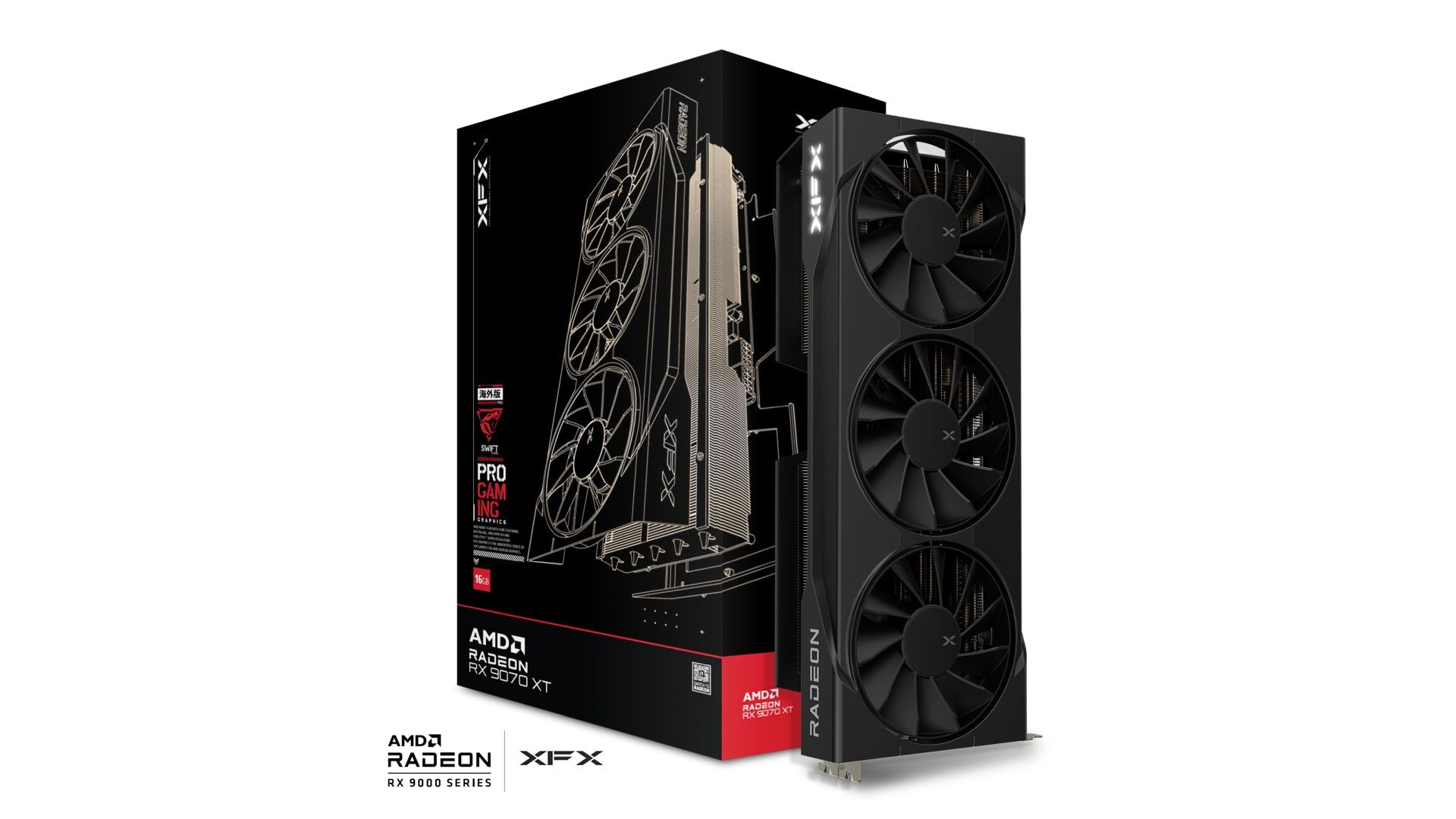 XFX Swift AMD Radeon RX 9070XT 16GB Gaming Graphics Card Triple Fan XFX