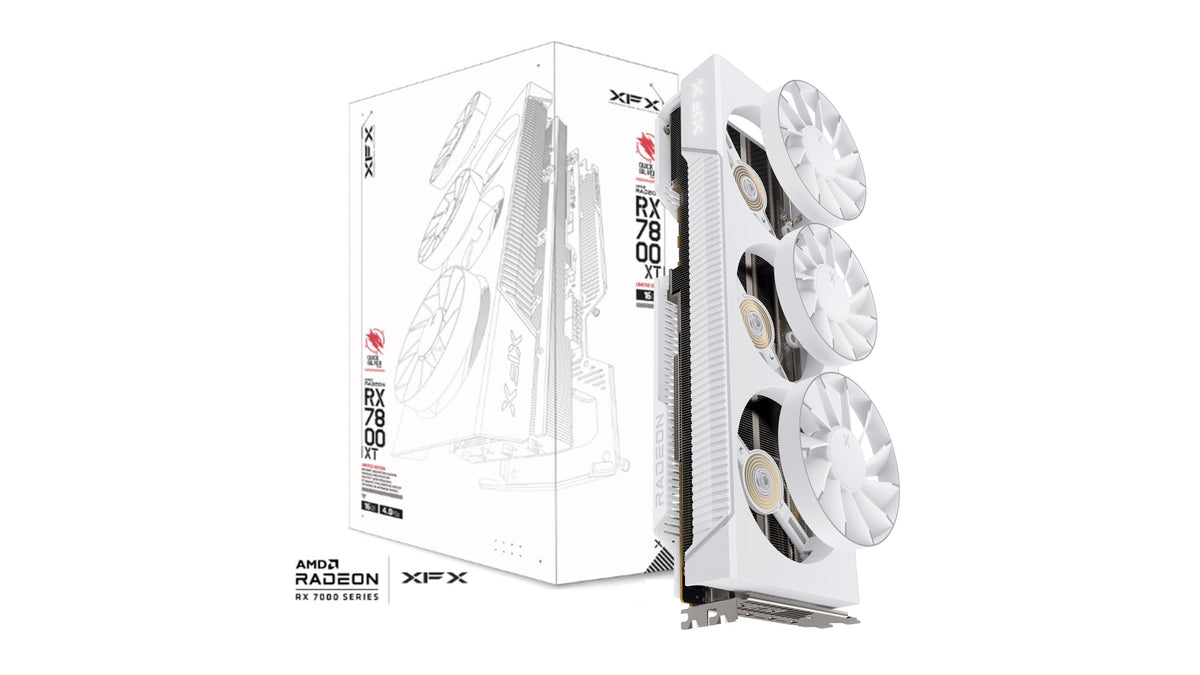 XFX RX 9070XT OC White 16GB GDDR6 Gaming GPU | PCIe 5.0 RDNA 4 XFX
