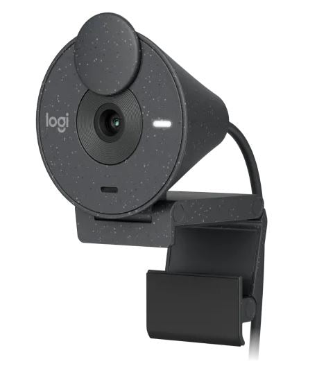 Logitech Brio 300 Full HD Webcam - Graphite | Clear Video Calls 