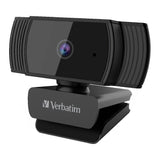 Verbatim 1080p HD Webcam with Auto Focus & Mic - Black Verbatim