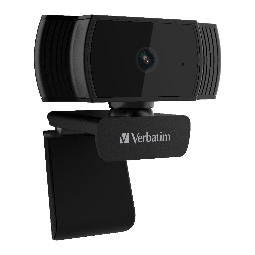 Verbatim 1080p HD Webcam with Auto Focus & Mic - Black Verbatim