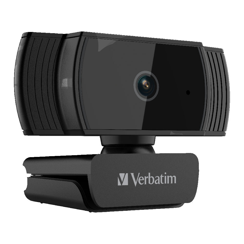 Verbatim 1080p HD Webcam with Auto Focus & Mic - Black Verbatim
