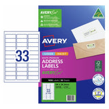 Avery L7157 Inkjet Labels - 33 Per Sheet, 50 Pack 