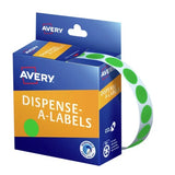 Avery Green 14mm Round Labels - 1050 Count Roll 