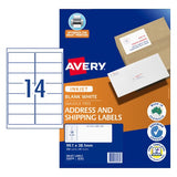 Avery Printable Inkjet Labels J8163 - 14 Per Sheet, 25 Sheets