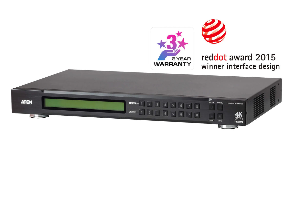 ATEN VM0808HB 8x8 True 4K HDMI Matrix Switch 