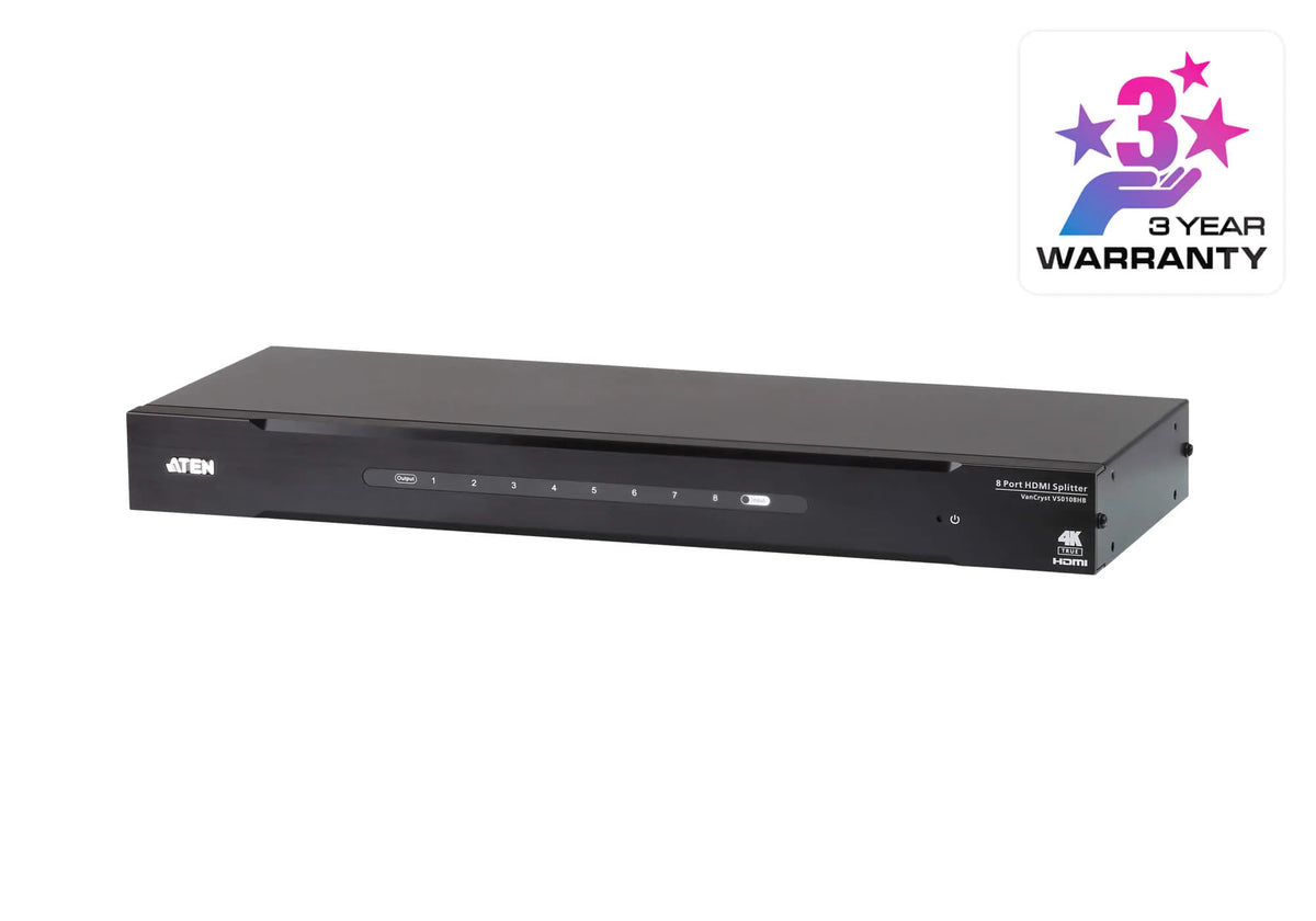 HDMI 2.0 4K HDR Splitter 1x8 - Connect 1 Source to 8 TVs 